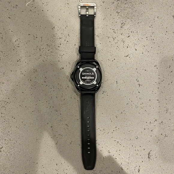 Men’s Shinola Watch, Black Face & Band - Picture 3 of 5